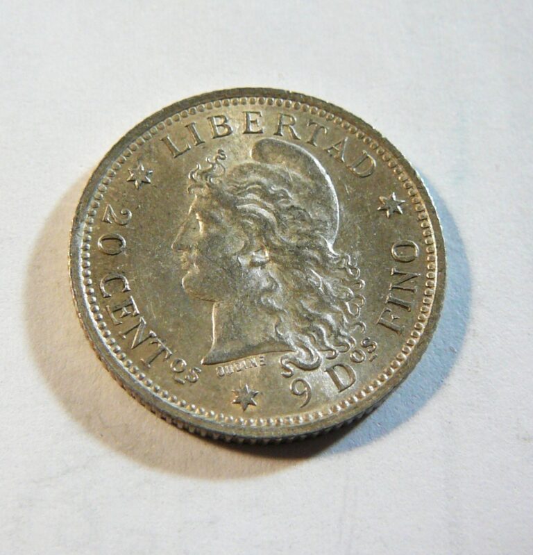 Read more about the article 1882 Argentina 20 Centavos Silver Coin High Grade