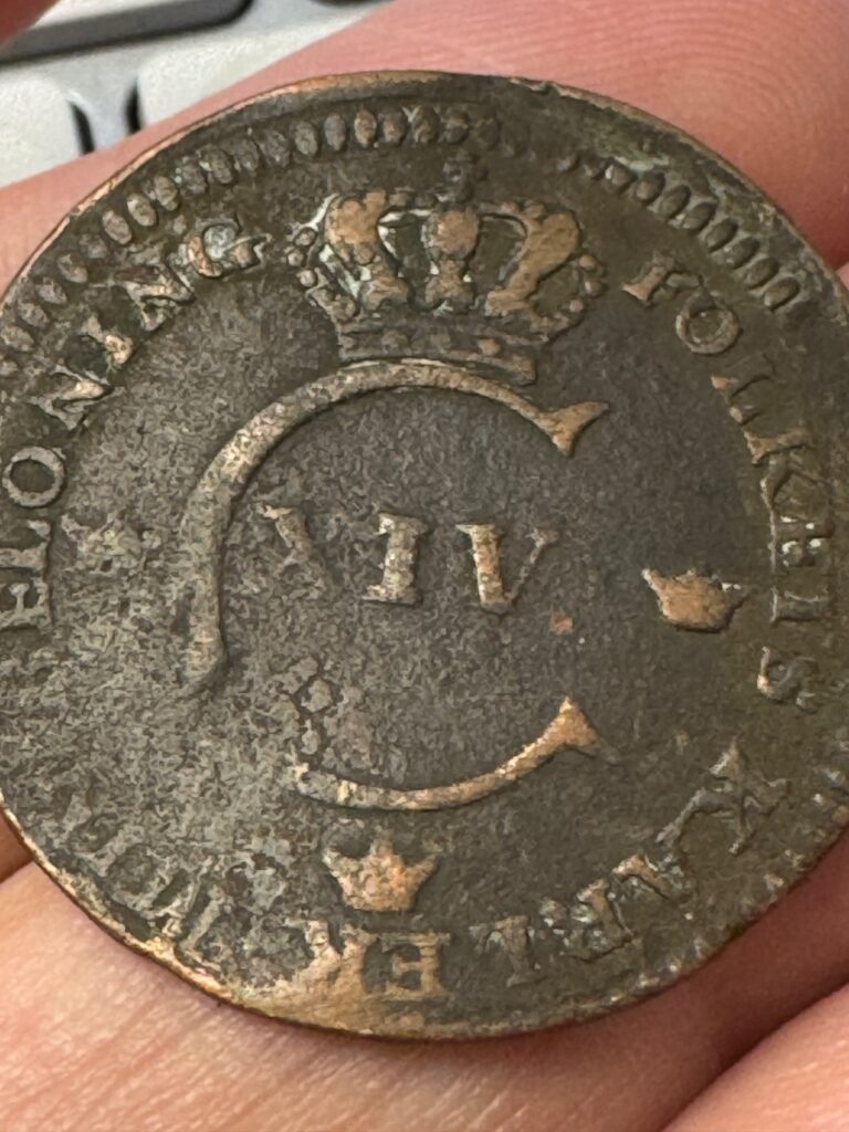 Read more about the article Splendid Copper Coin  Sweden 1827  1/2 Skilling