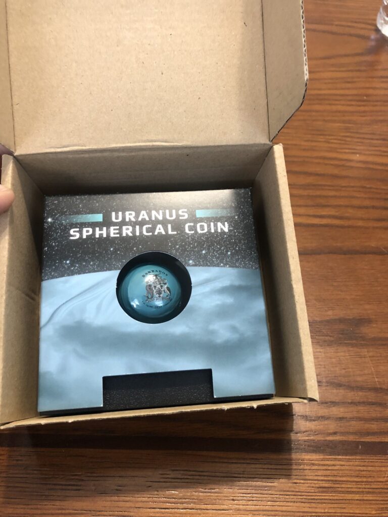 Read more about the article 2023 Barbados Uranus 1 oz Silver Spherical Coin