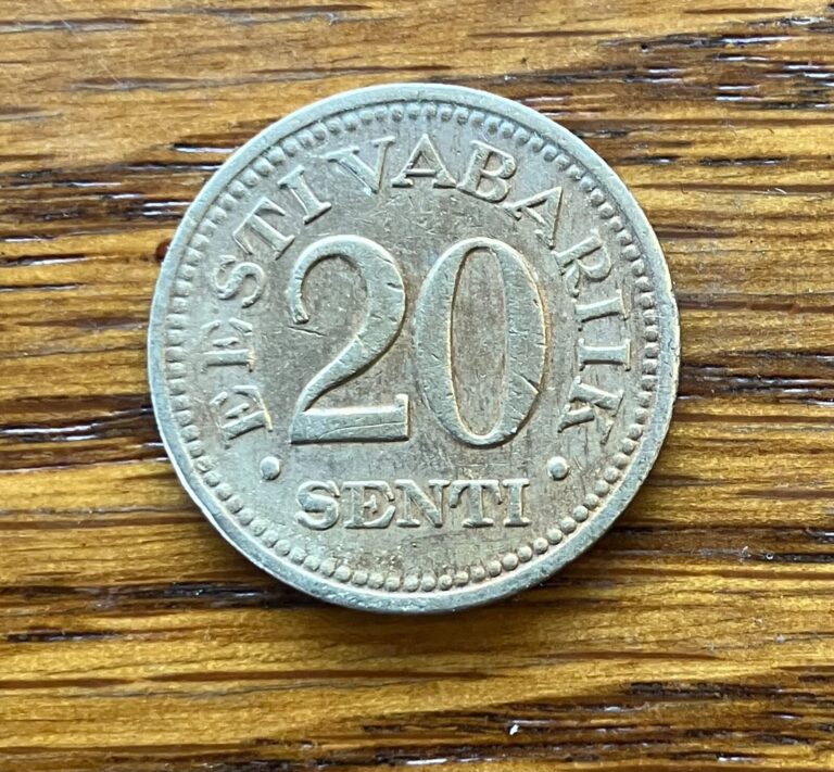 Read more about the article Vintage 1935 Estonia 20 Senti  Obsolete Baltic Coin