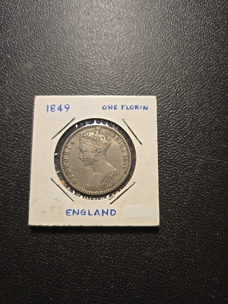 Read more about the article 1849 Great Britain  One Sterling Silver Florin
