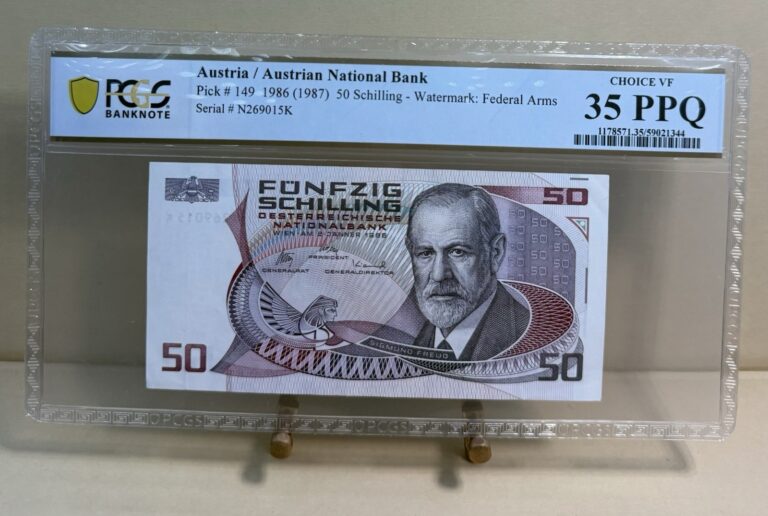 Read more about the article 1986 Australia- 50 Schilling- PCGS 35PPQ