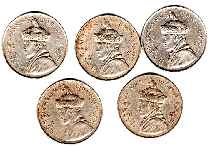 Read more about the article 1955 – BHUTAN HALF RUPEE JIGME DORJI 5 NICKLE RARE COINS LOT  – WT. 5.08 GRAM