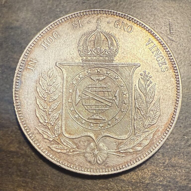 Read more about the article 1857 Brazil 1000 Reis Silver Coin