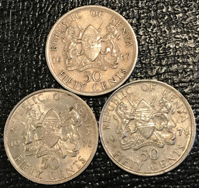 Read more about the article 3-HIGH GRADE KENYA 50 CENTS COINS-1967/1971/1978-OCT938