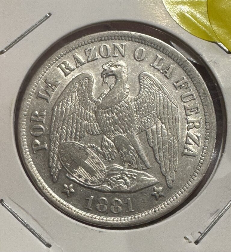 Read more about the article 1881 Un Peso Chile Silver Silver 25g 37  mm