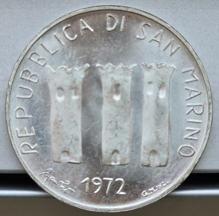 Read more about the article Brilliant Uncirculated San Marino 1972 500 Lire Silver Coin
