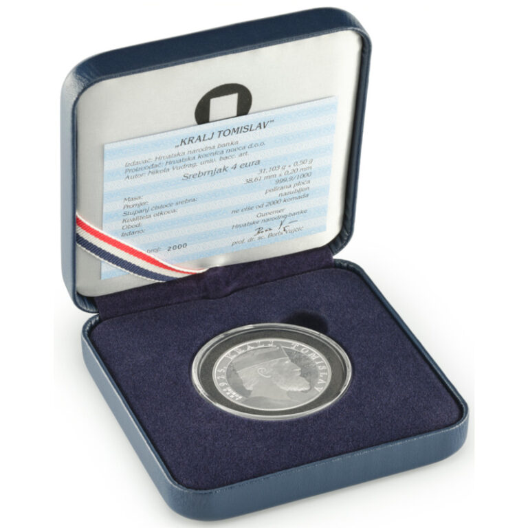 Read more about the article 2025 Croatia € 4 Euro Silver 1 oz PROOF Coin – King Tomislav 1100 Years