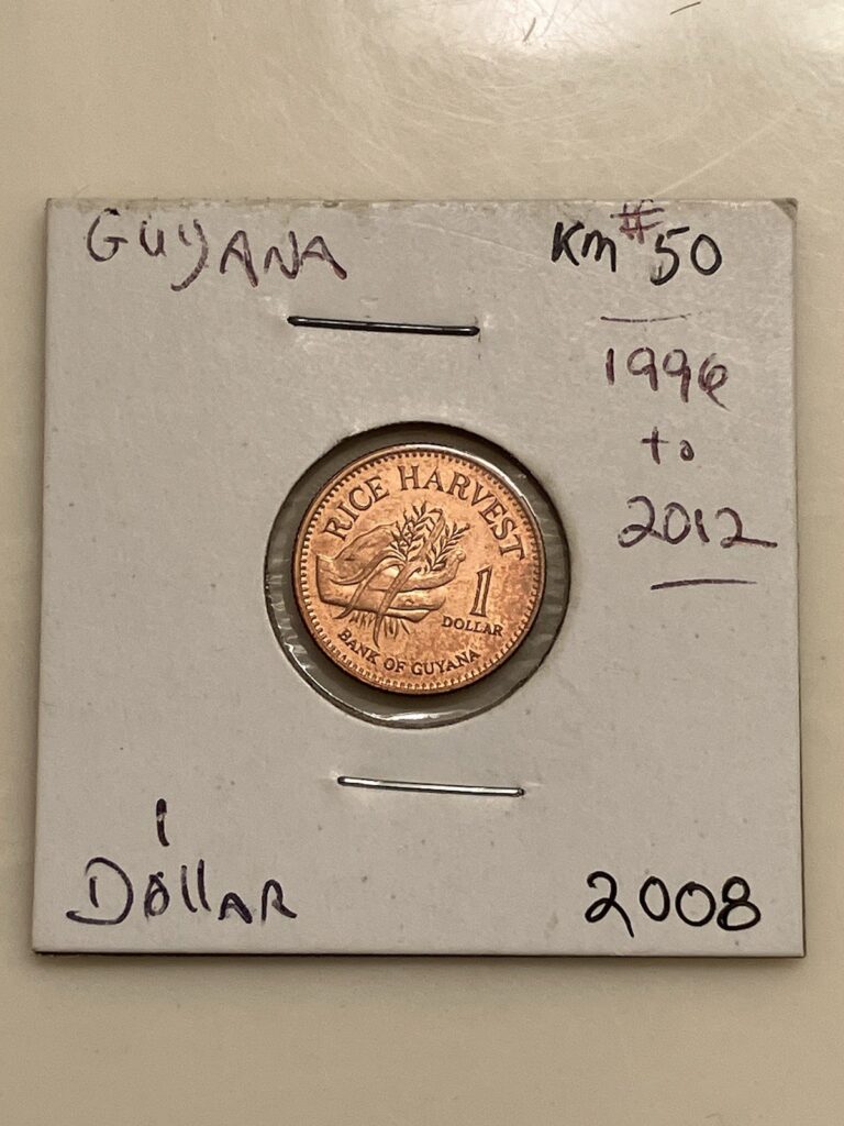 Read more about the article 2008 Guyana $1 Dollar UNCIRCULATED South American Foreign World Coin