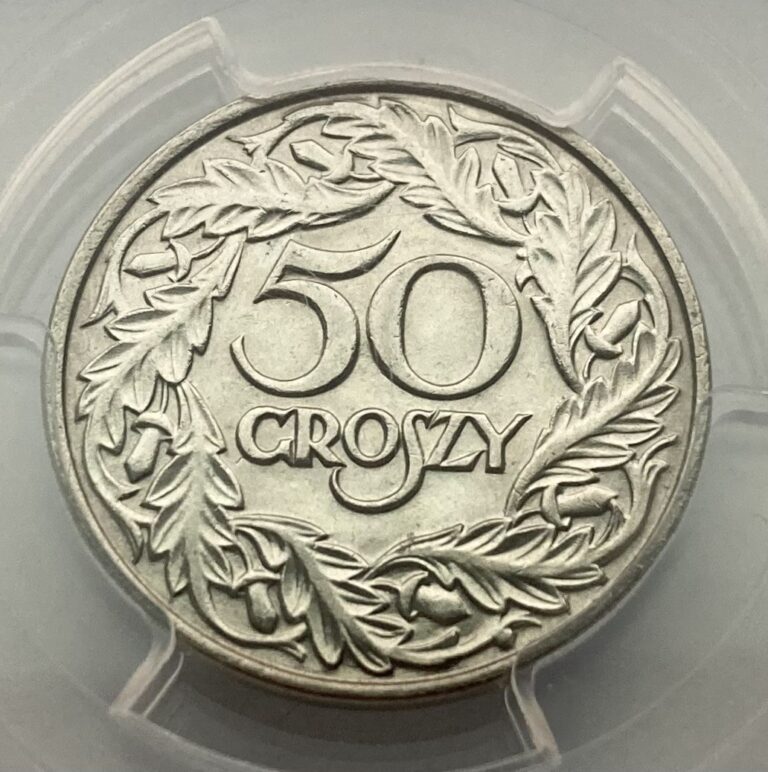 Read more about the article Poland 50 groszy 1923 graded PCGS MS 65 mint condition ultra high grade