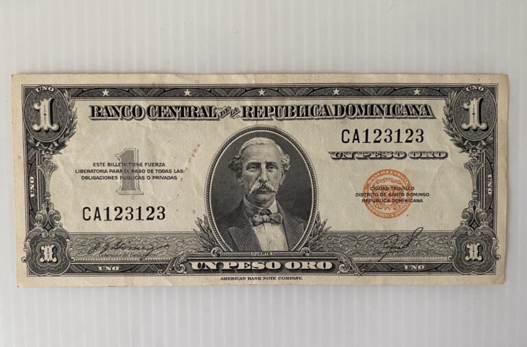 Read more about the article 1950’s Dominican Republic 1 Peso Pro Note Duarte AU Serial CA123123