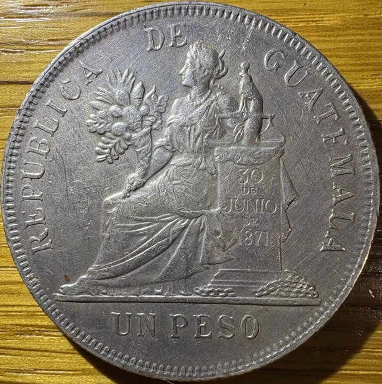 Read more about the article 1896 Guatemala 1 Peso Silver Coin