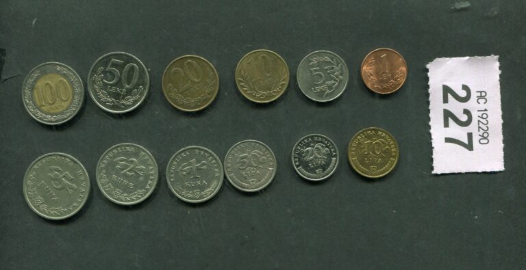 Read more about the article Set of  12   coins of    Croatia and Albania