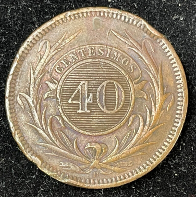 Read more about the article 1857 Uruguay 40 Centesimos Coin