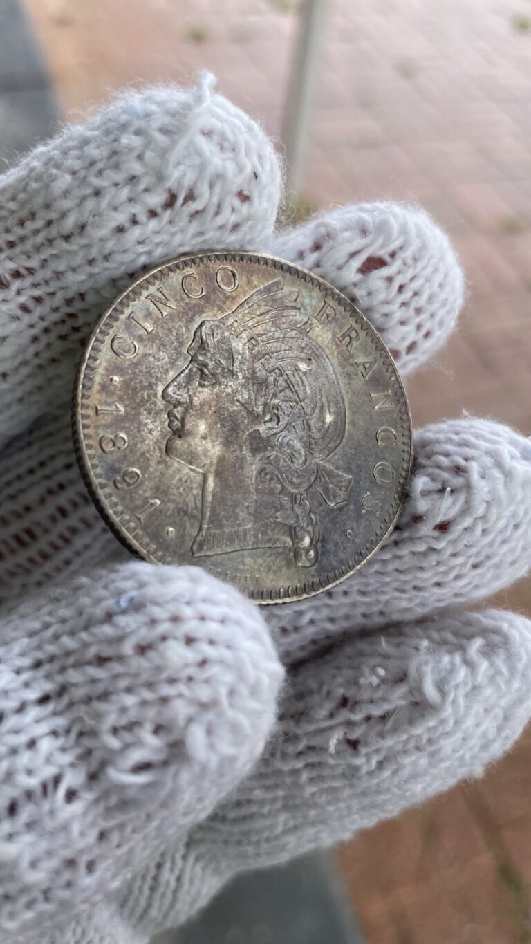 Read more about the article 5 Francos 1891 Republic Dominican  Coins Silver