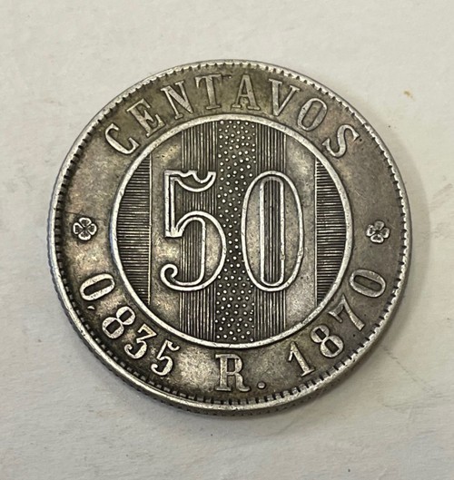 Read more about the article Guatemala – 1870 Silver 50 Centavos – Scarce