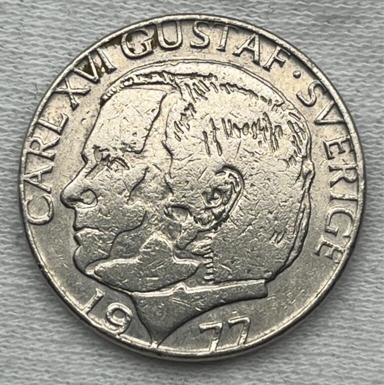 Read more about the article Sweden / 1 Krona / 1977-U / KM#852 / World Coin / (03-0436)