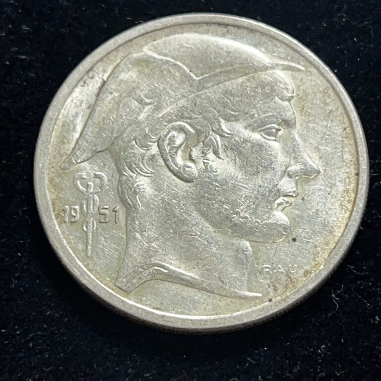 Read more about the article 1951 BELGIUM Silver 50 Francs Coin