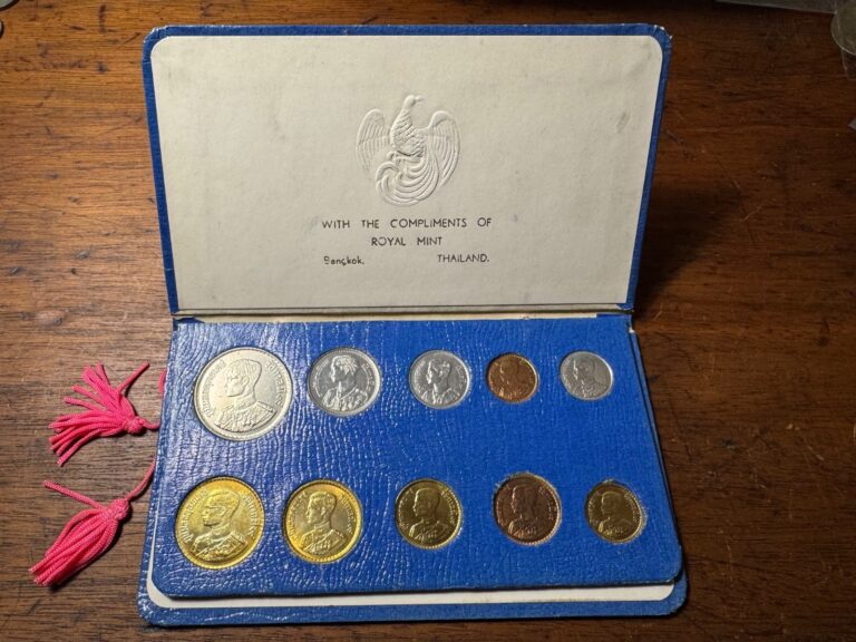 Read more about the article T2: Thailand Coin Set of 1957 w/Silver Baht. Free PROMPT Shipping in U.S.