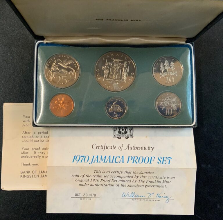 Read more about the article 1970 JAMAICA CLAD 6 COINS PROOF SET!