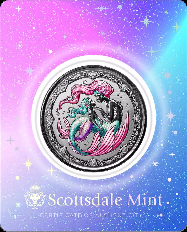 Read more about the article 2023 Samoa Mermaid Mother and Daughter 1 oz Silver Coin – Colorized