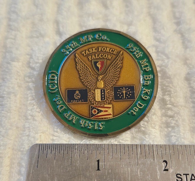 Read more about the article AUTHENTIC US ARMY KOSOVO KFOR 6A TF PROTECTOR 35TH MP RARE CHALLENGE COIN