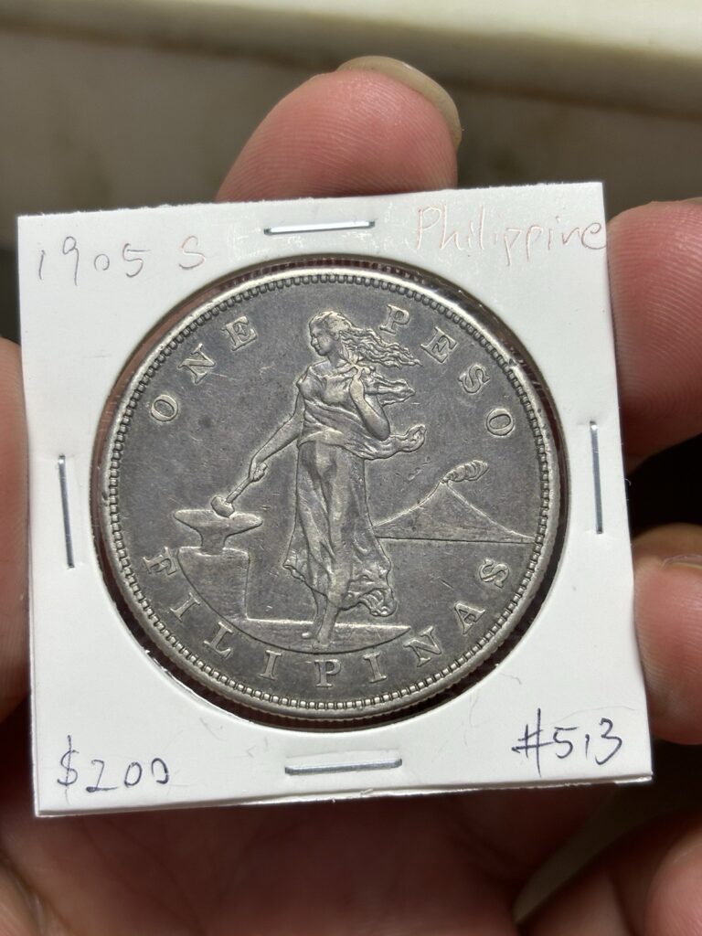 Read more about the article 1905-s US Philippines Silver Peso Coin