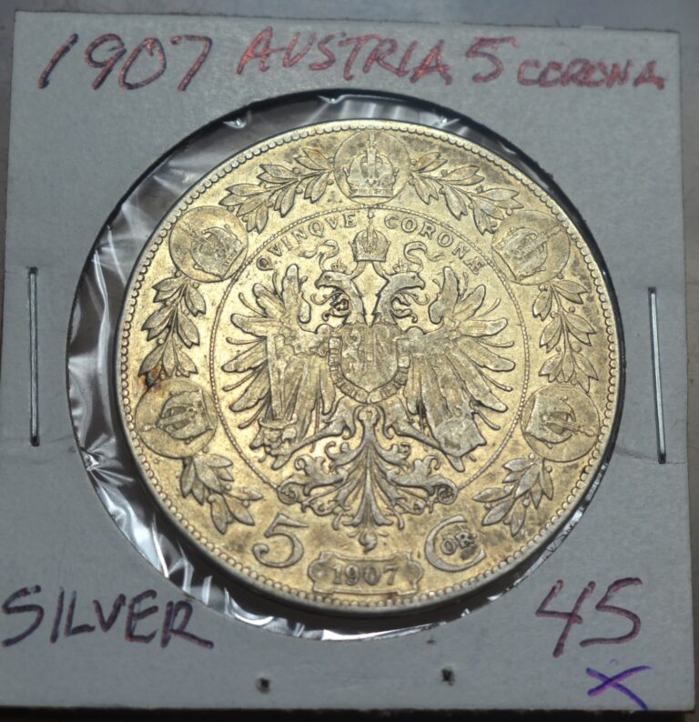 Read more about the article 1907 AUSTRIA 5 SILVER CORONA