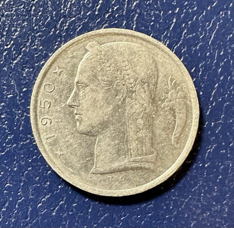 Read more about the article Beautiful Belgium 5 Francs Coin KM 134.1