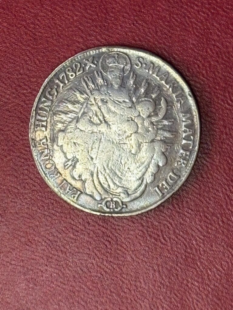 Read more about the article 1782 B Austria Hungary Silver Thaler Coin KM#389 Clipped Madonna G/VG