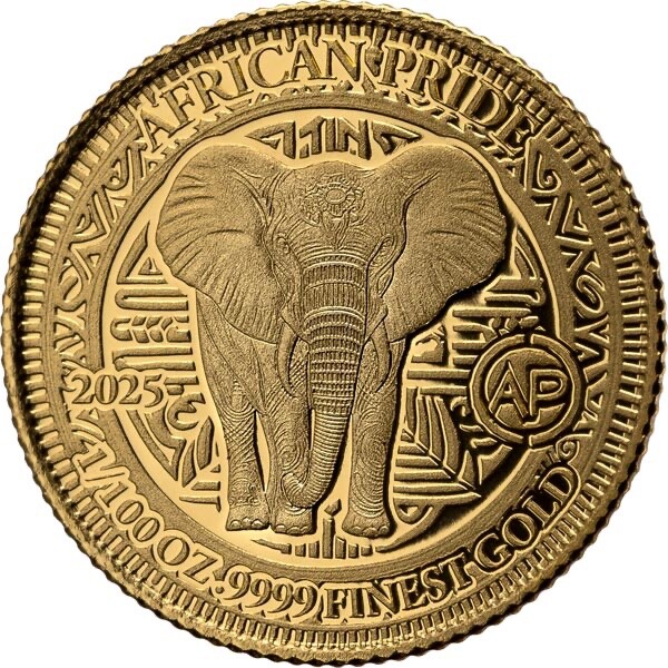 Read more about the article 2025 Mali African Elephant .9999 Gold Proof Coin Africa Fauna Wildlife WWF
