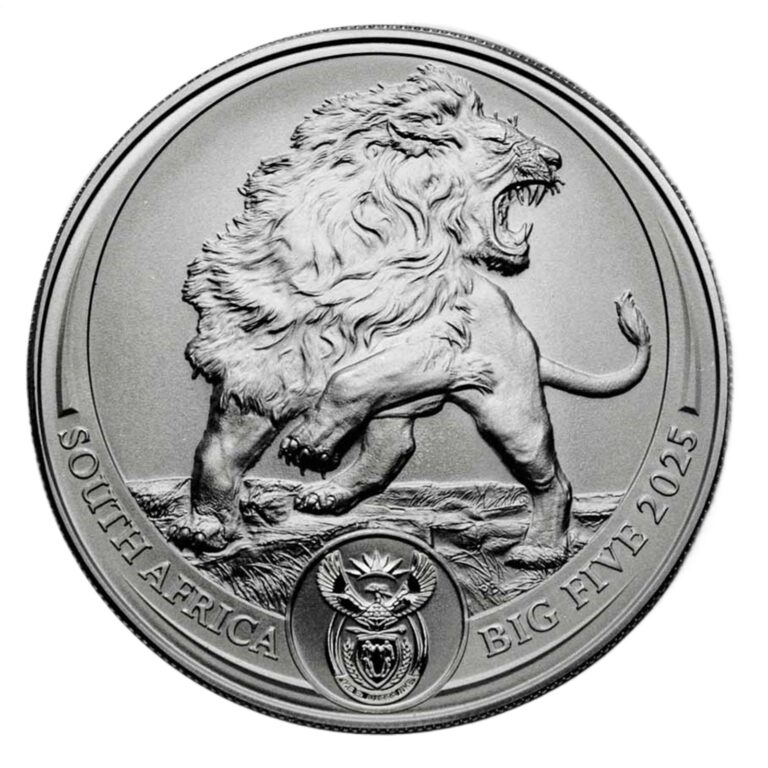 Read more about the article 2025 South Africa Big Five (5) Lion 1 Oz Silver Coin
