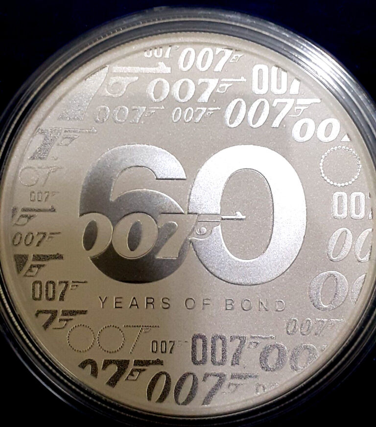 Read more about the article 2022 Tuvalu 60 Years of James Bond 007  1 oz .9999 Silver Coin BU in Capsule
