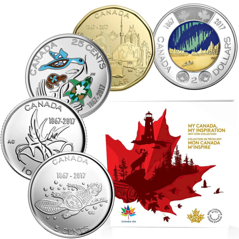Read more about the article 2017 Canada 5-Coin Set RCM – “My Canada  My Inspiration” Glow-in-the-Dark Toonie