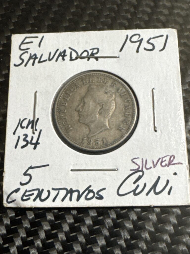 Read more about the article EL SALVADOR ~ 1951 ~ 5 Centavos ~ Quality RARE World Coin KM134 – Bin 3