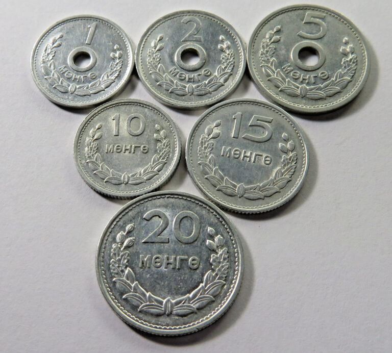 Read more about the article Mongolia Set of Six 1959 Coins KM 21-26