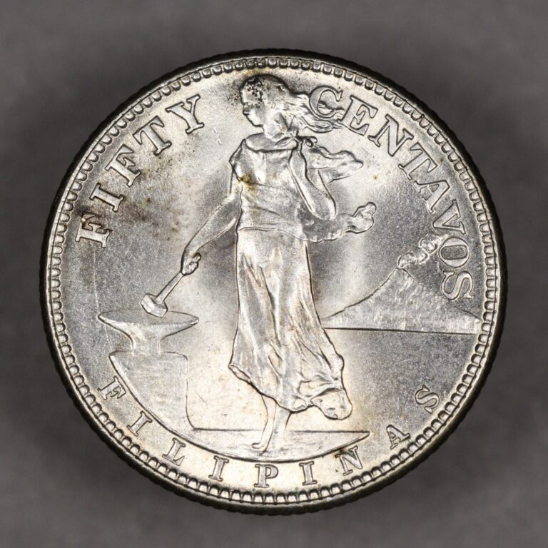 Read more about the article 1944 S U.S. Philippines Silver 50 Centavos Uncirculated