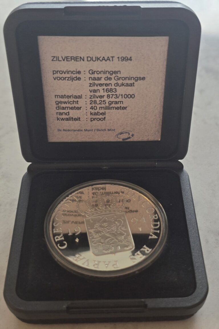 Read more about the article 1994 Netherlands Silver Proof Restrike Ducat Coin Box/COA – Deep Cameo