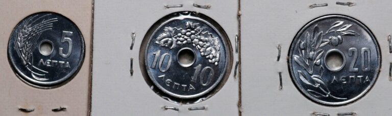 Read more about the article 1954 GREECE LOT OF 3 COINS: 5-10-20 LEPTA (GEM BRILLIANT UNC!)