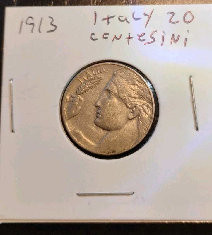 Read more about the article 1913 Italian 20 Centesini Coin  Nice Condition