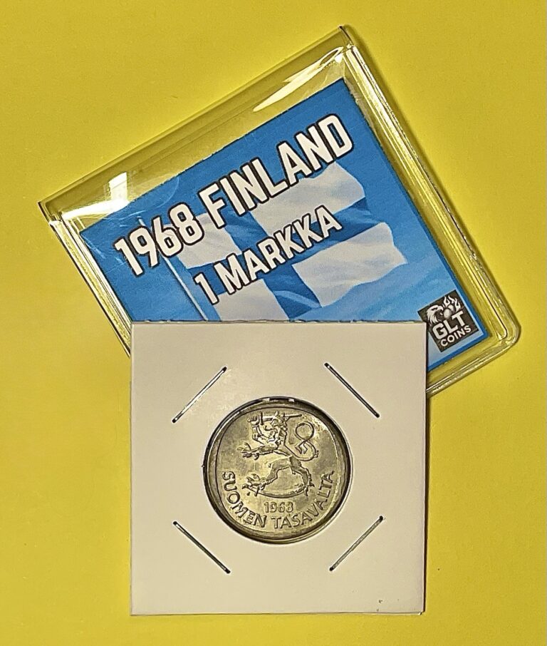Read more about the article 🇫🇮 1968 Finland 1 Markka Silver Coin – 6.4g .35 Silver Nordic Collector Gem!