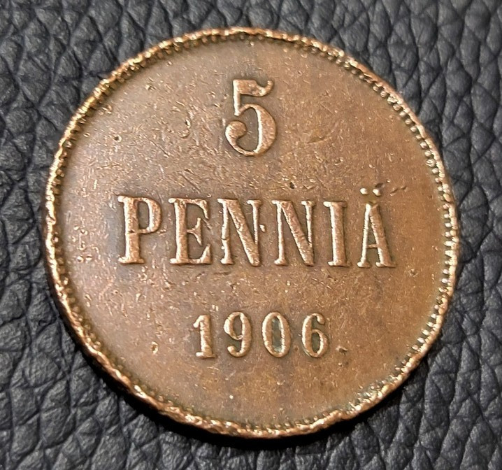 Read more about the article 1906 Finland 5 Penniä Coin