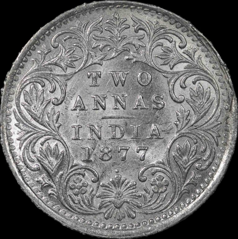 Read more about the article 1877 2 Anna India-British Uncirculated Blast White Coin