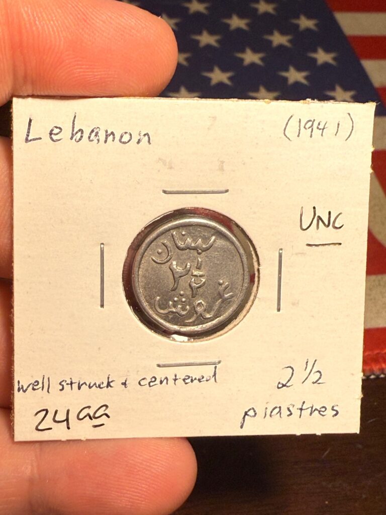 Read more about the article 1941 Lebanon 2 1/2 Piastres