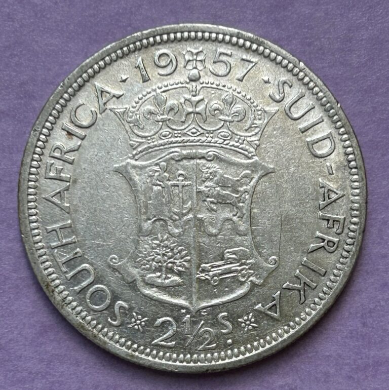 Read more about the article 1957 South Africa 2 1/2 Shillings Silver Coin
