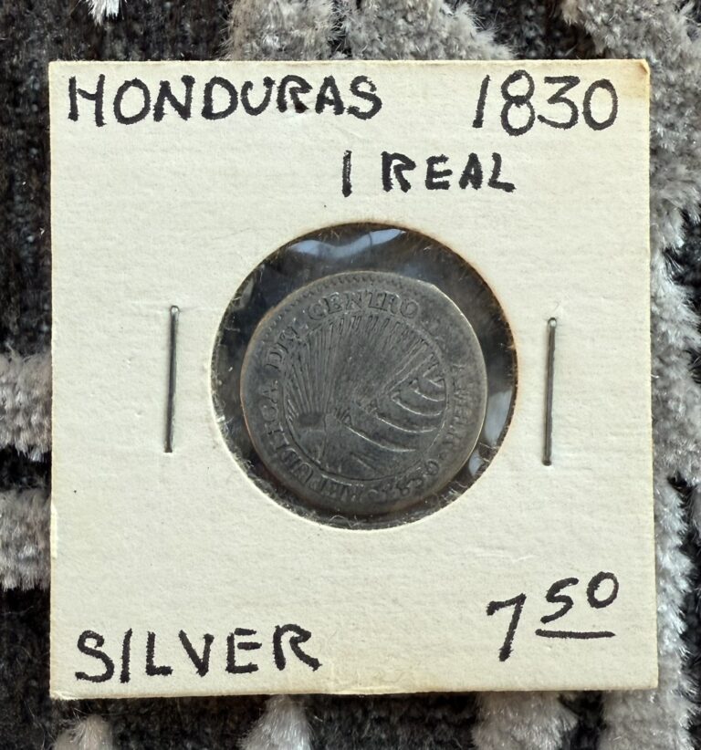 Read more about the article 1830 Honduras 1 Real .9030 Silver