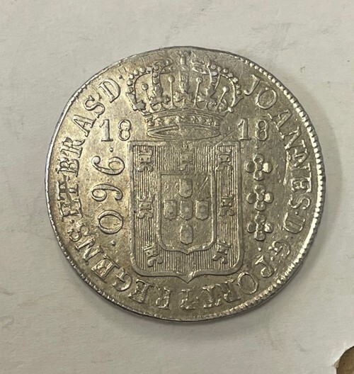 Read more about the article Brazil – 1818-R Large Silver 960 Reis – Popular and Nice