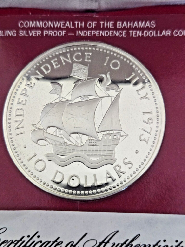 Read more about the article 1973 Bahamas $10 Dollar Independence Day Silver Proof 1.5oz w/COA and Original Box