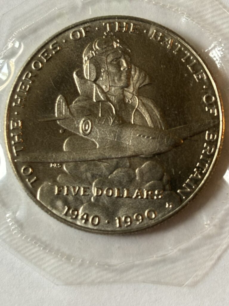 Read more about the article 1990 Marshall Islands $5 Five Dollars Battle of Britain Commemorative Coin