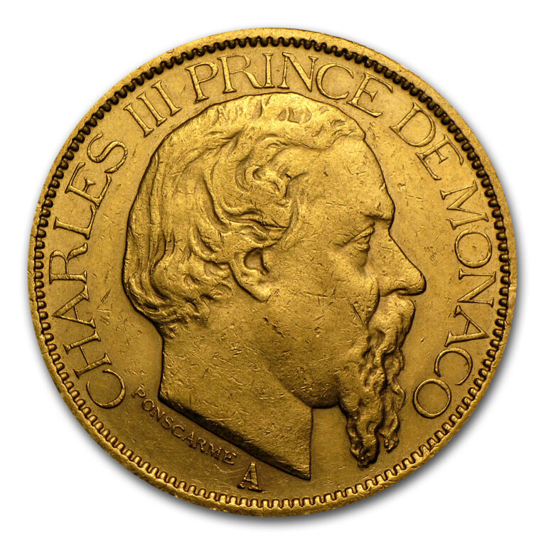 Read more about the article 1882-1886 Monaco Gold 100 Francs Charles III Avg Circ